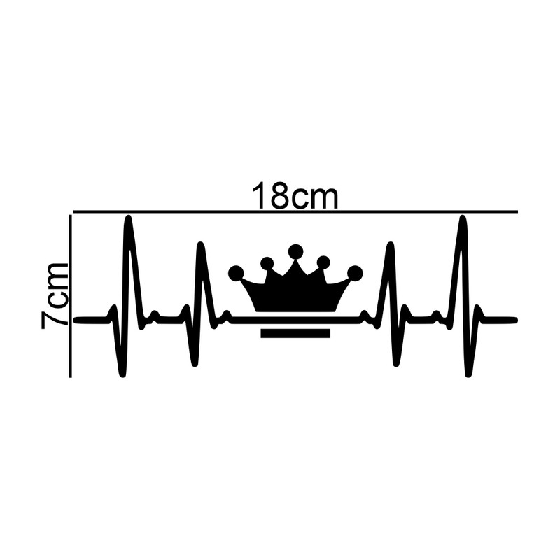 برچسب بدنه خودرو طرح ضربان قلب تاج کد MT-B398