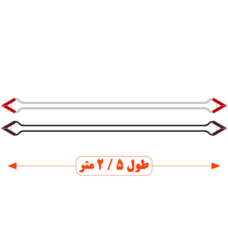 کابل اتصال باتری به باتری خودرو مدل DURACELL 900A-2.5m مجموعه دو عددی
