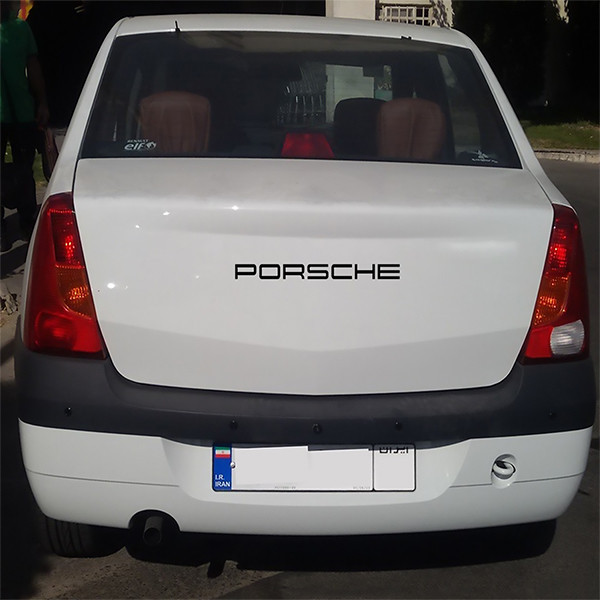 برچسب بدنه خودرو مارکت میکس طرح لوگو پورشه مدل Porsche Logo کد 1133MMIX