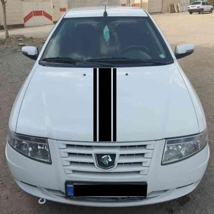 برچسب بدنه خودرو اسپرت غدیر طرح ساده HOOD CAR کد 05