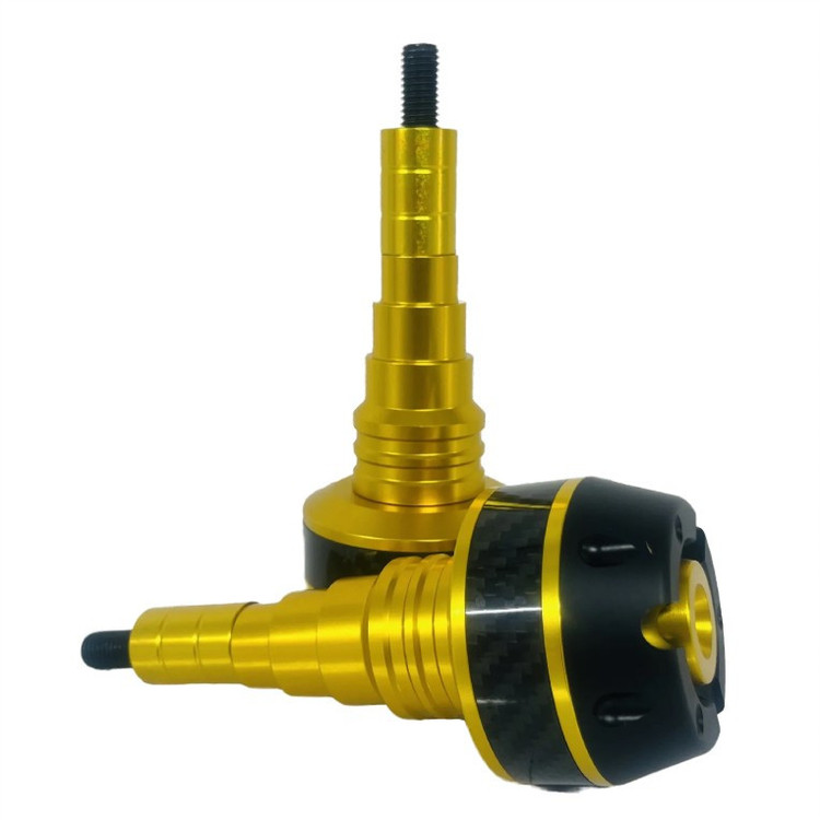 پروتکشن بدنه موتور سیکلت وارون مدل گوشکوبی طرح کربن کد B-47-GLD بسته 2 عددی
