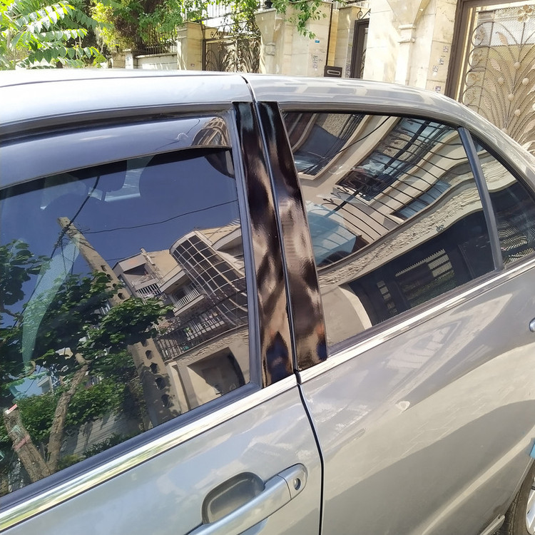 برچسب ستون خودرو آرسی زد اسپرت مدل Glossy2022 مناسب برای دنا مجموعه 4 عددی
