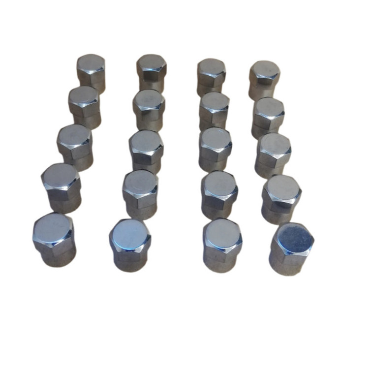 سر والف لاستیک خودرو مدل پلاستیکی روکش استیل کد st20 بسته 20 عددی
