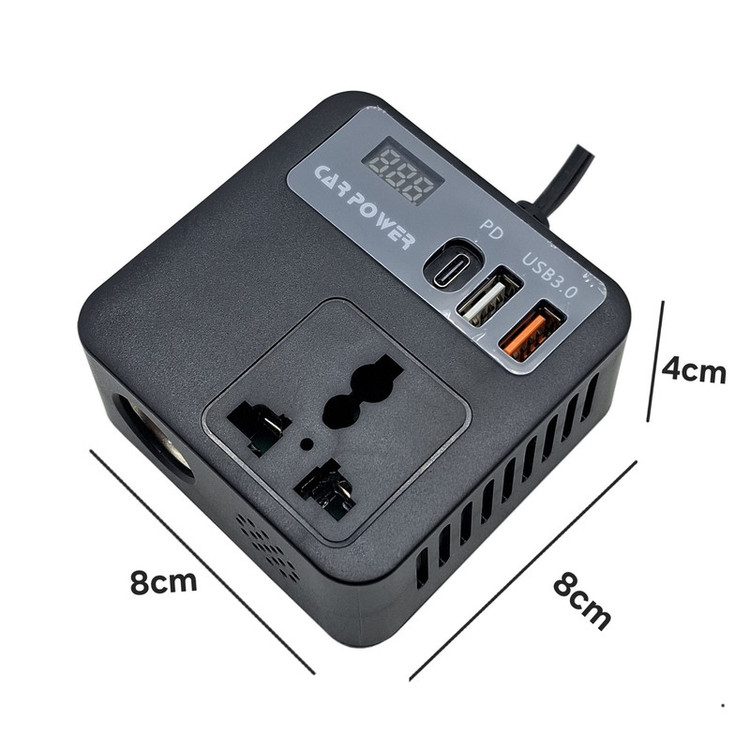 مبدل برق فندکی خودرو به برق شهری 100 وات باس مدل 12V