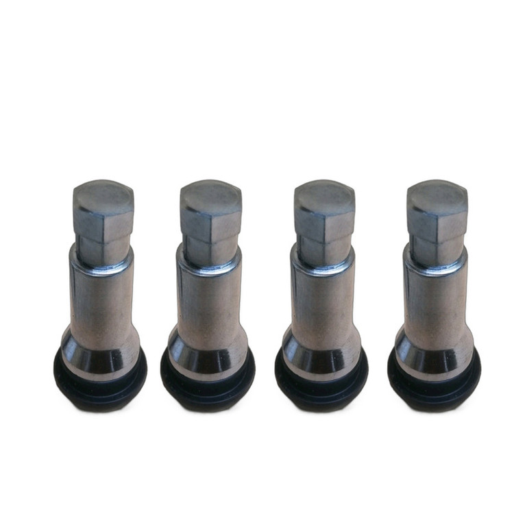 والف لاستیک خودرو طرح کروم استیل مدل steel ac بسته 4 عددی