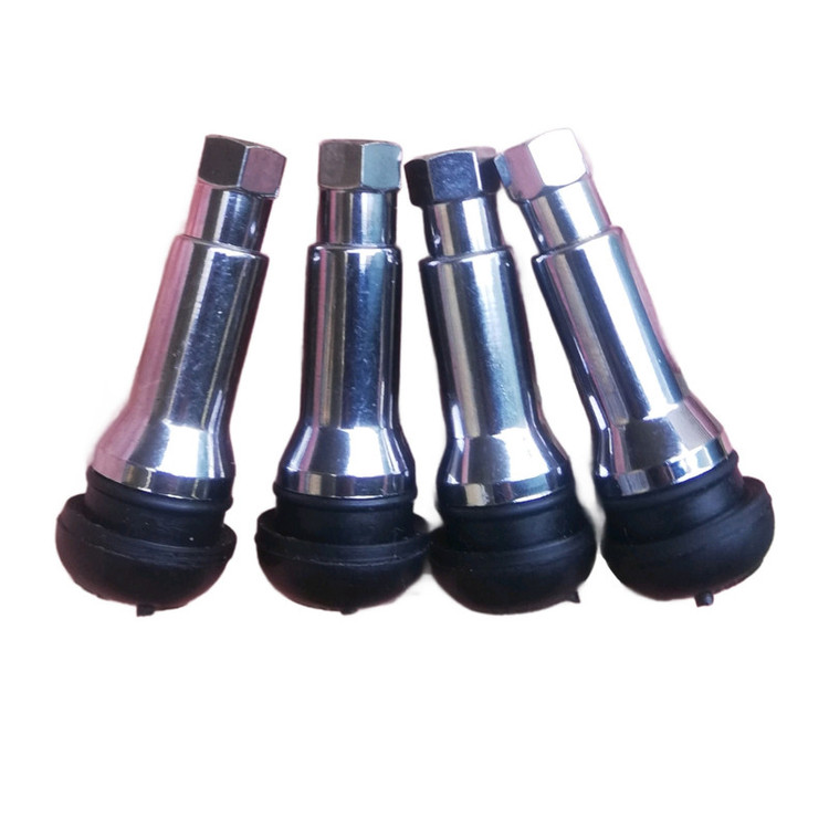 والف لاستیک خودرو طرح کروم استیل مدل steel ac بسته 4 عددی