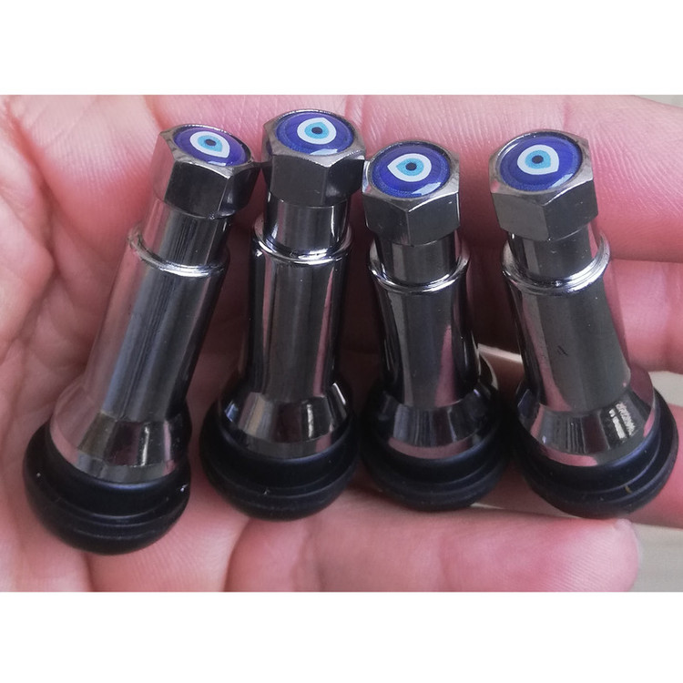 والف لاستیک خودرو طرح کروم استیل مدل elac بسته 4 عددی