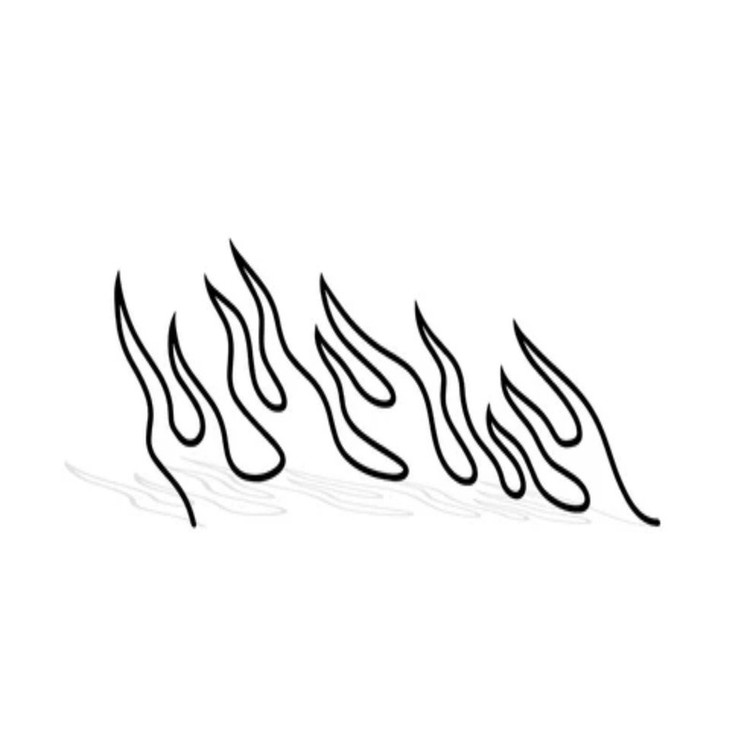 برچسب چراغ خودرو استیک طرح شعله سفید کد W001 بسته 2 عددی