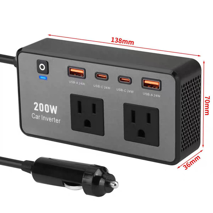 مبدل برق خودرو 200 وات مدل SB-200