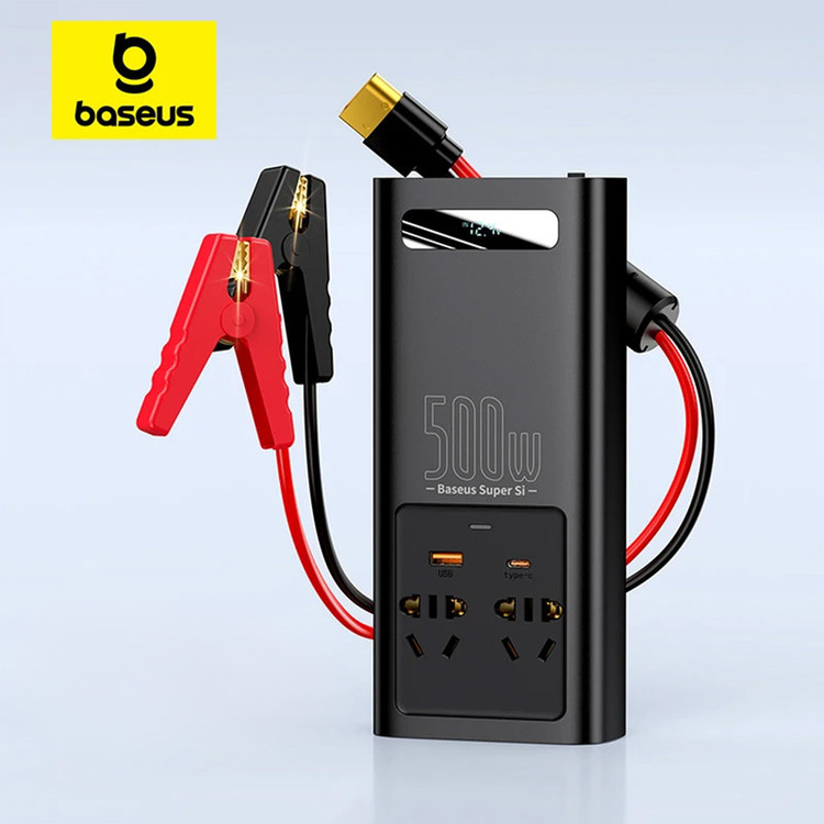 مبدل برق خودرو باسئوس مدل Power Inverter 500W