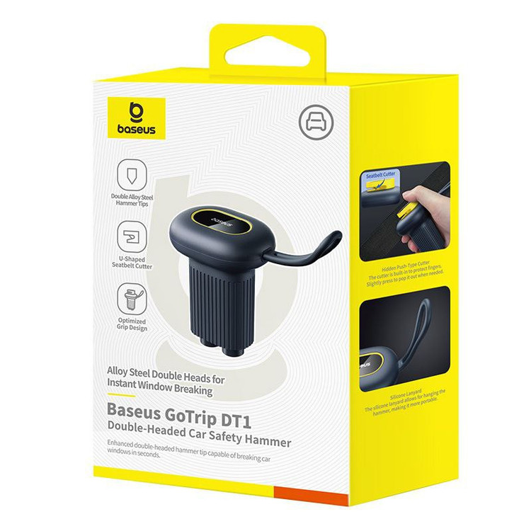 چکش اضطراری و کاتر کمربند بیسوس مدل GoTrip DT1 BS-CG035