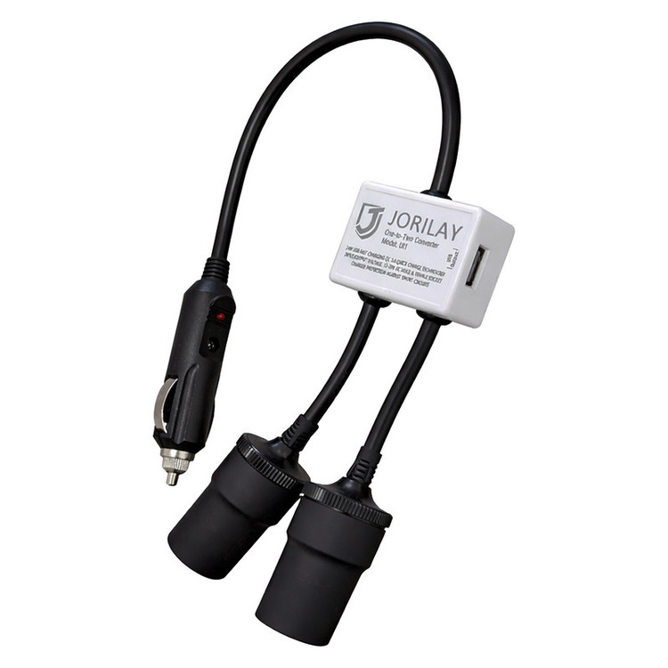مبدل 1 به 2 مادگی فندکی خودرو جوریلای مدل UI1