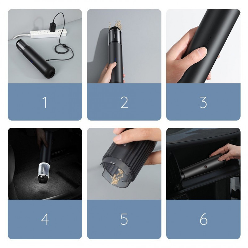جارو شارژی خودرو باسئوس مدل A3 Car Vacuum Cleaner Lite