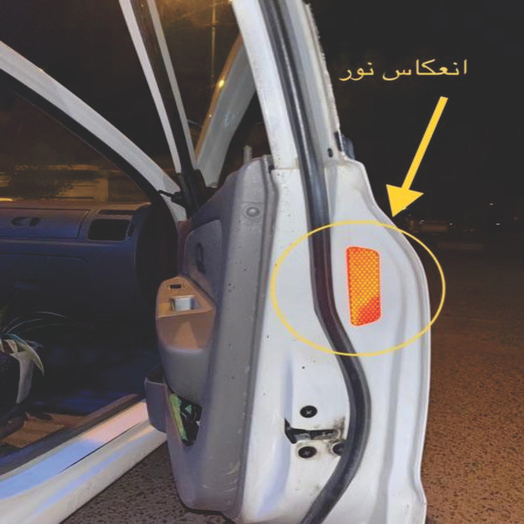 برچسب شبرنگ هشدار باز بودن درب خودرو ونگارد مدلS116مناسب برای کیا ریو بسته 4 عددی