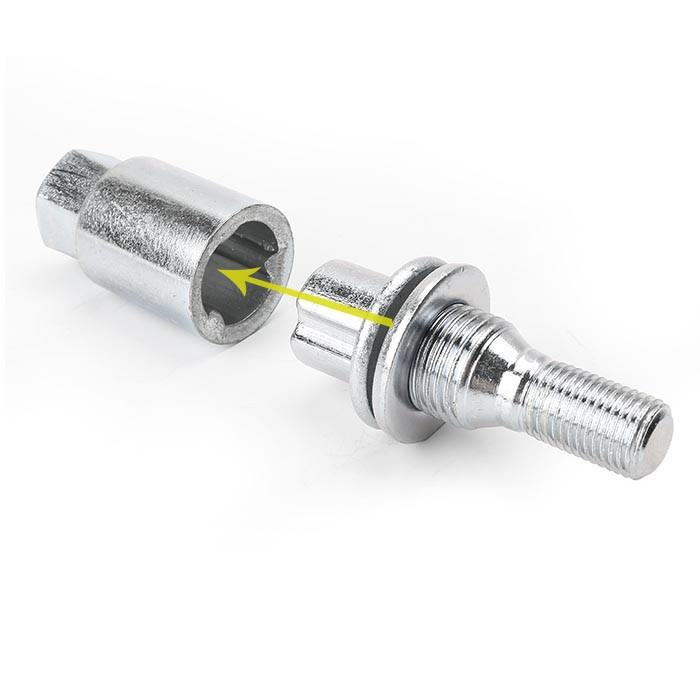 پیچ چرخ و رینگ ضد سرقت خودرو چیکال مدل M-58 مناسب برای تارا مجموعه 6 عددی
