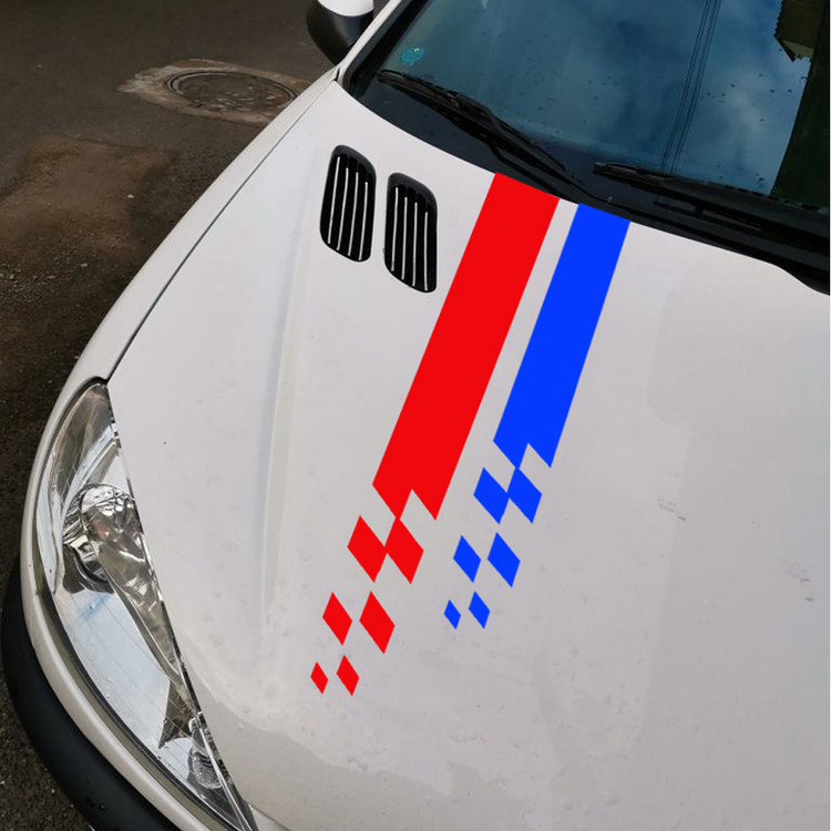 برچسب بدنه خودرو اسپرت غدیر طرح HOOD CAR کد01 بسته 2 عددی