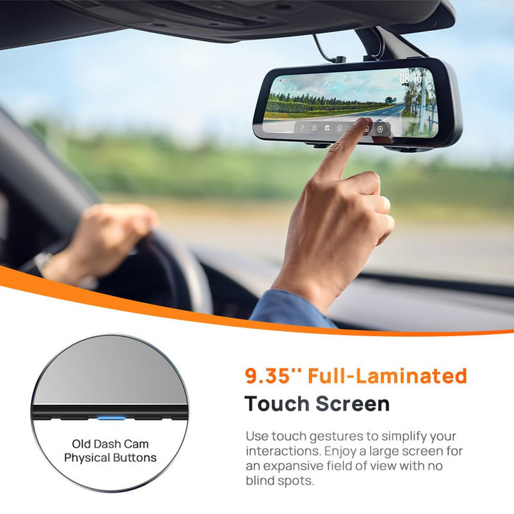آینه هوشمند خودرو سوِنتی مِی مدل 70mai Rearview Dash Cam S500 به همراه دوربین