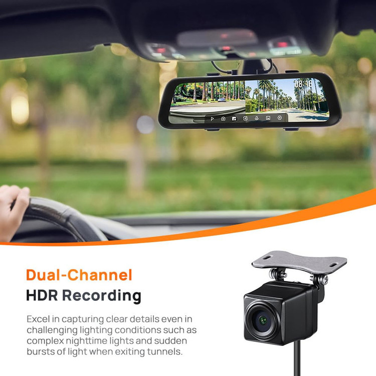آینه هوشمند خودرو سوِنتی مِی مدل 70mai Rearview Dash Cam S500 به همراه دوربین