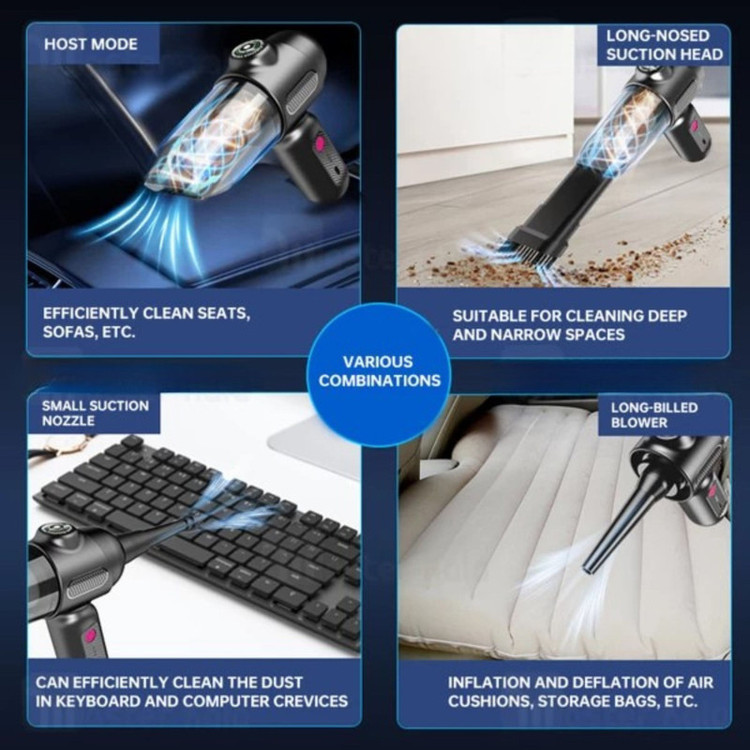 جارو شارژی و دمنده بیوا مدل BVC-06 ظرفیت 50 وات