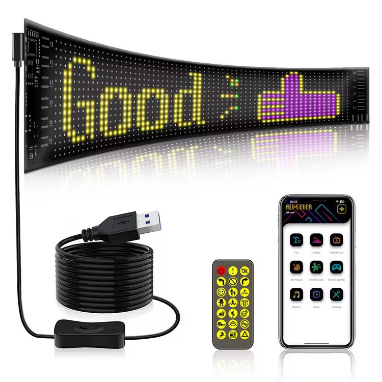 نمایشگر ال ای دی منعطف خودرو مدلFlexible LED Car Screen