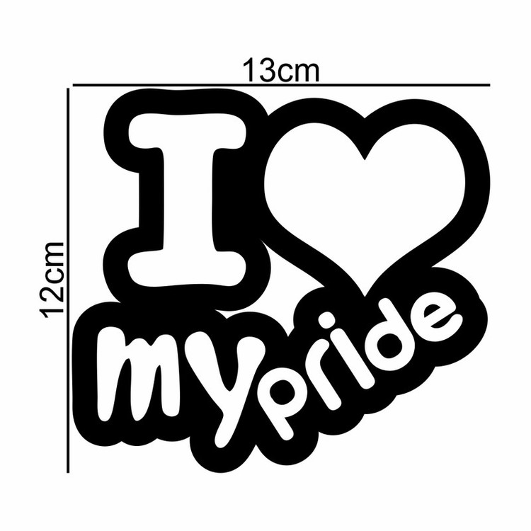 برچسب بدنه خودرو ماتریسیو طرح ماشین پراید I Love My کد M209