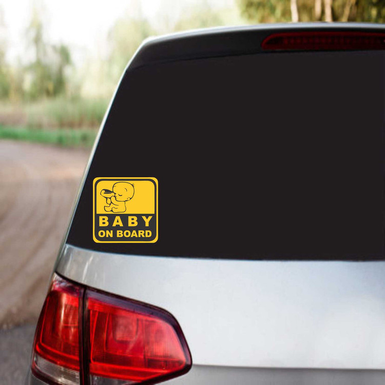 برچسب بدنه خودرو طرح مراقب بچه در ماشین کد VG02