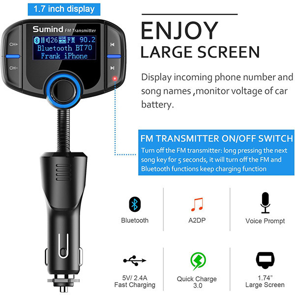کیت هوشمند فندکی خودرو مدل BT70B
