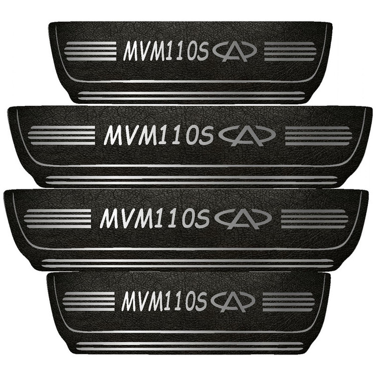 برچسب پارکابی خودرو مهدیار طرح چرم کد PKA1006 مناسب برای mvm 11os بسته 4 عددی
