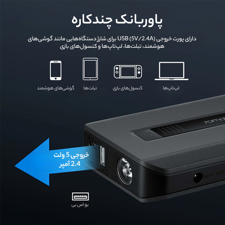 جامپ استارتر باطری خودرو سونتی می مدل PS06