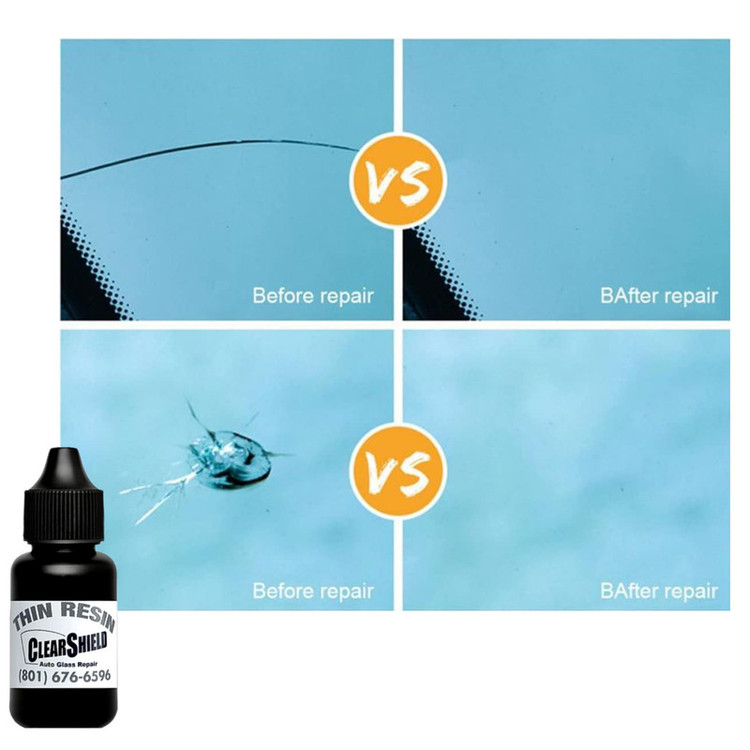 چسب ترمیم کننده شیشه خودرو مدل Thin-Resin-Black حجم 30 میلی لیتر