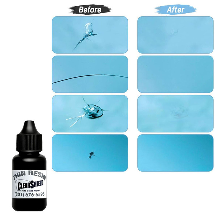 چسب ترمیم کننده شیشه خودرو مدل Thin-Resin-Black حجم 30 میلی لیتر