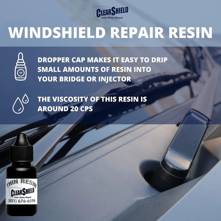 چسب ترمیم کننده شیشه خودرو مدل Thin-Resin-Black حجم 30 میلی لیتر