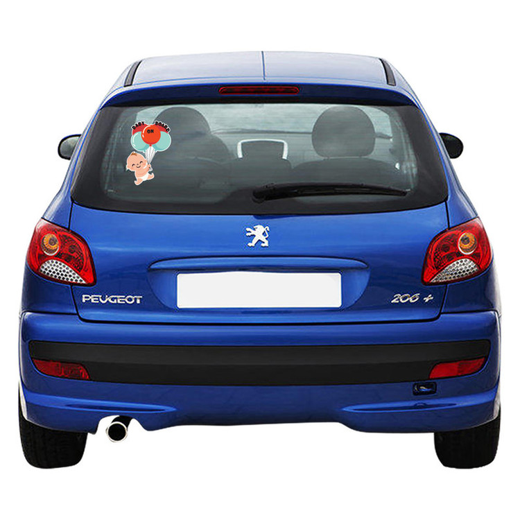 برچسب بدنه خودرو طرح Baby on board بادکنک کد BB2