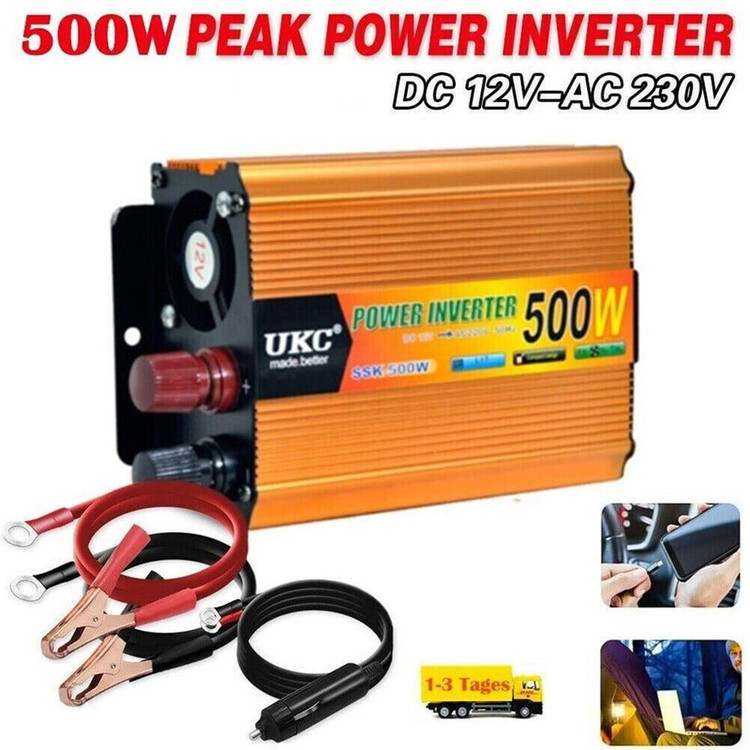 مبدل برق خودرو یو کی سی مدل uk-500W