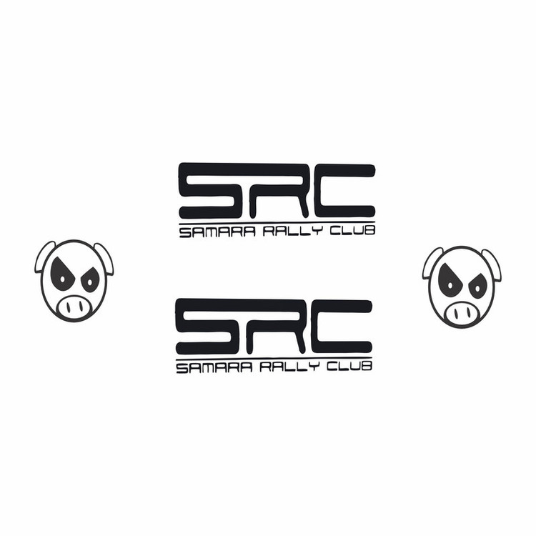 برچسب بدنه خودرو ونگارد طرح SRC کد SF4 بسته 4 عددی