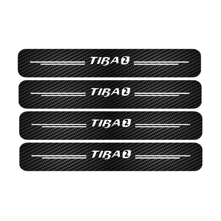 برچسب بدنه خودرو مهدیار طرح پارکابی کربن کد SP148 مناسب برای تیبا 2 بسته 4 عددی