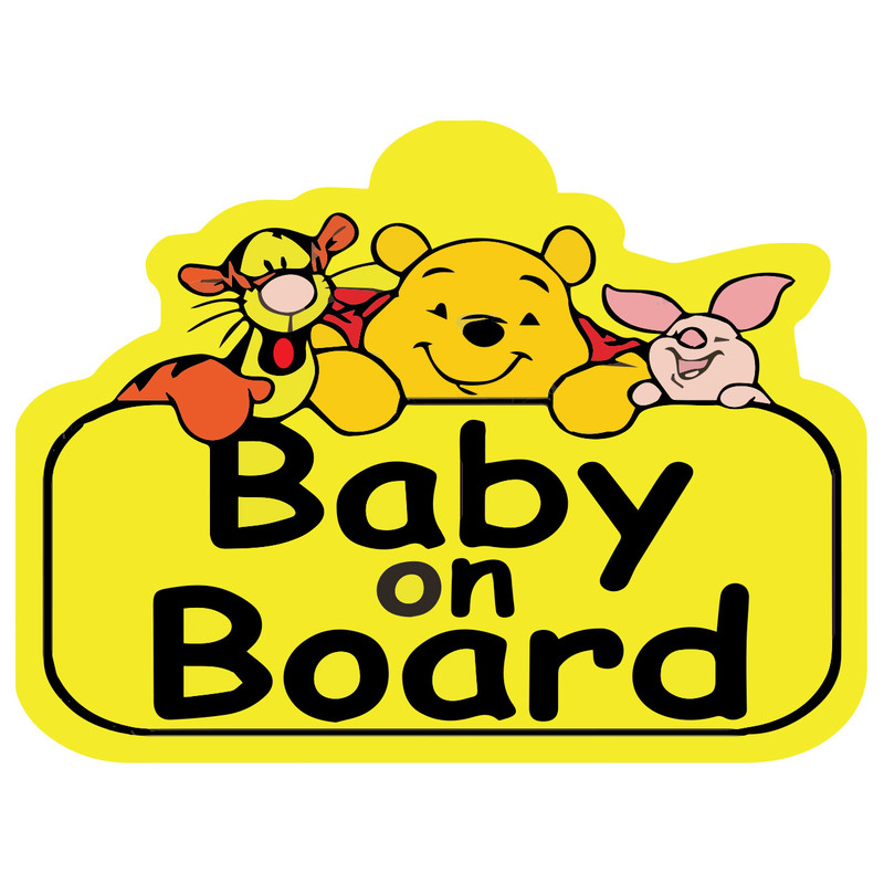 برچسب بدنه خودرو طرح Baby on Board مدل Po