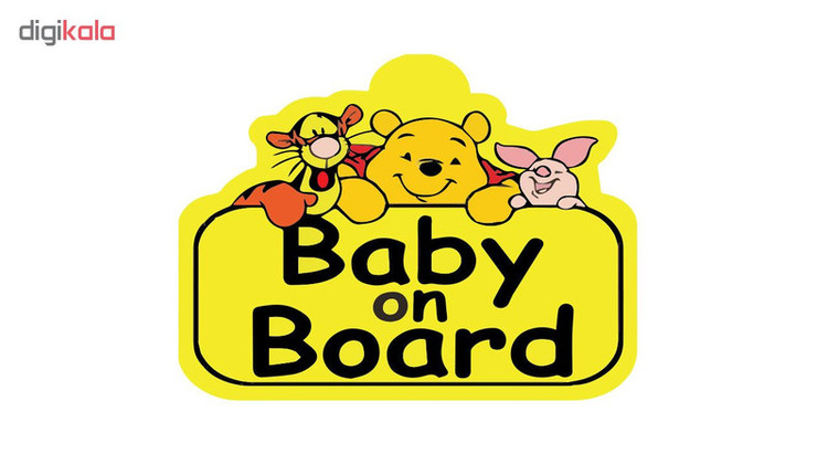 برچسب بدنه خودرو طرح Baby on Board مدل Po