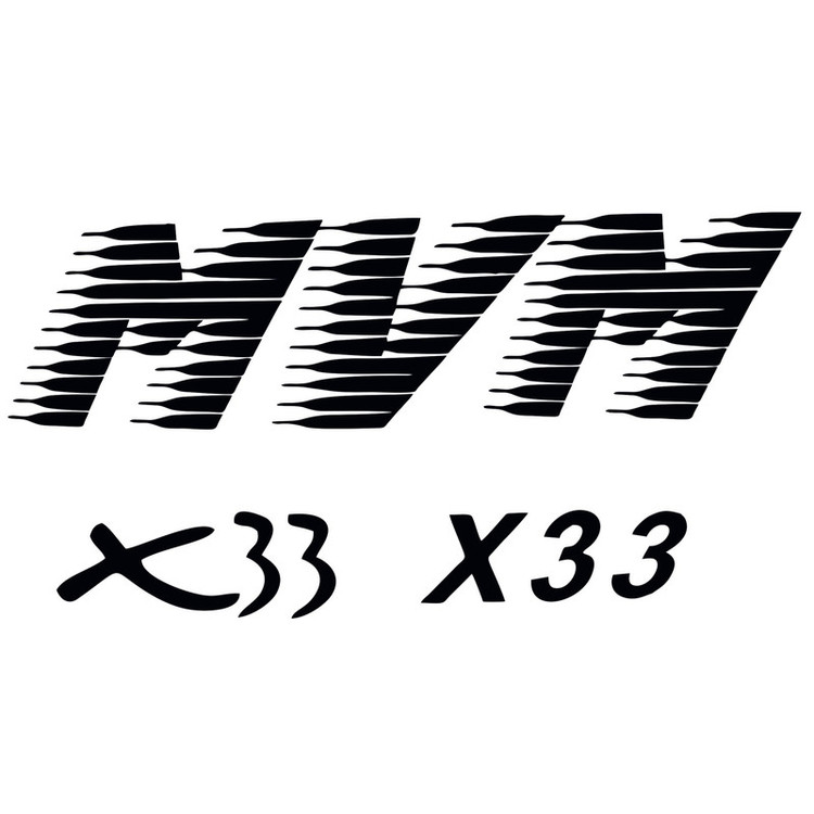 برچسب خودرو قاب زاپاس طرح mvm x33