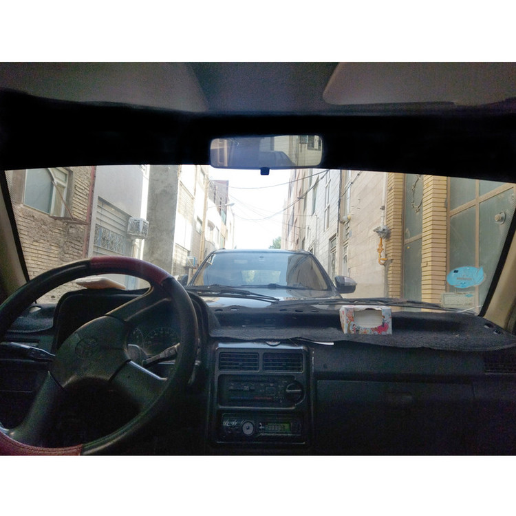 برچسب آفتابگیر شیشه جلو مدل SIMPLE INT 01 مناسب برای پراید