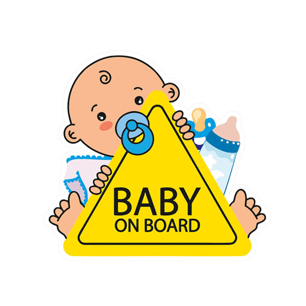 برچسب بدنه خودرو طرح BABY ON BOARD مدل پسرانه کد 15
