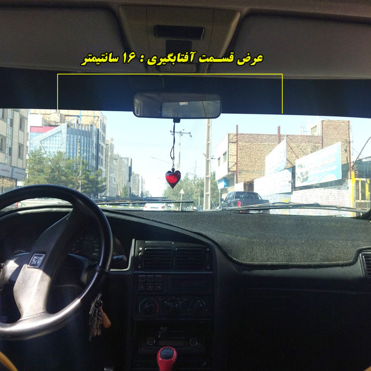 برچسب آفتابگیر شیشه جلو مدل SIMPLE GLASS مناسب برای پژو 405