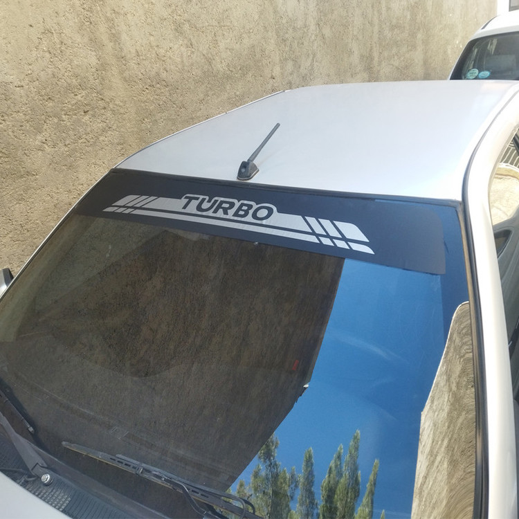 برچسب آفتابگیر شیشه جلو مدل TURBO SHIELD مناسب برای پژو 405