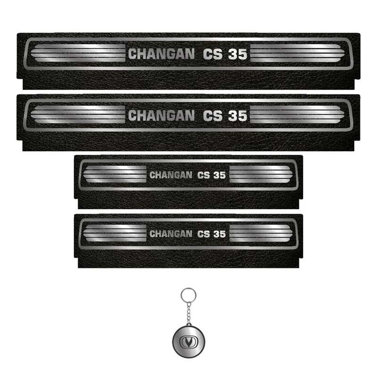 برچسب پارکابی خودرو لندمون کد LM100 MS مناسب برای چانگان C S35 مجموعه 4 عددی به همراه جاکلیدی