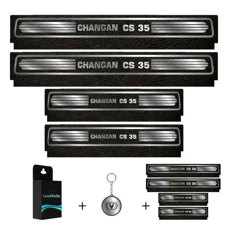 برچسب پارکابی خودرو لندمون کد LM100 MS مناسب برای چانگان C S35 مجموعه 4 عددی به همراه جاکلیدی