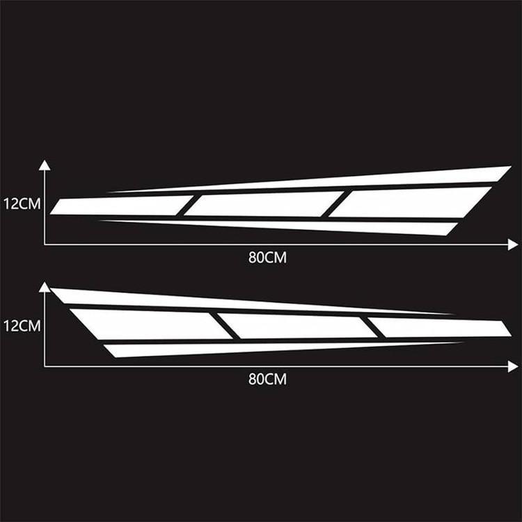 برچسب بدنه خودرو مهدیار طرح اسپرت کد SD102w بسته دو عددی