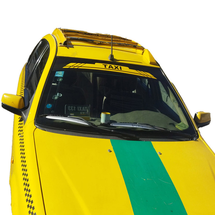 برچسب آفتابگیر شیشه جلو مدل TAXI SAM01 مناسب برای سمند