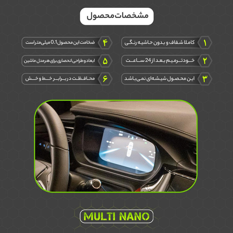 برچسب محافظ صفحه کیلومتر خودرو مولتی نانو مدل X-S1T مناسب برای فونیکس آریزو 6 پرو