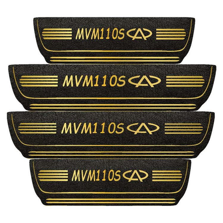 برچسب پارکابی خودرو مهدیار طرح چرم کد pkT1066 مناسب برای MVM 110S بسته 4 عددی