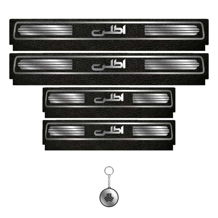 برچسب پارکابی خودرو لندمون کد LM242 MS مناسب برای اطلس مجموعه 4 عددی به همراه جا کلیدی